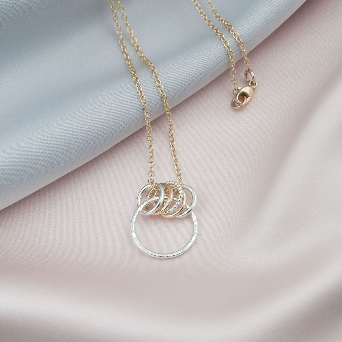 15th Wedding Anniversary Necklace – Silver and Gold