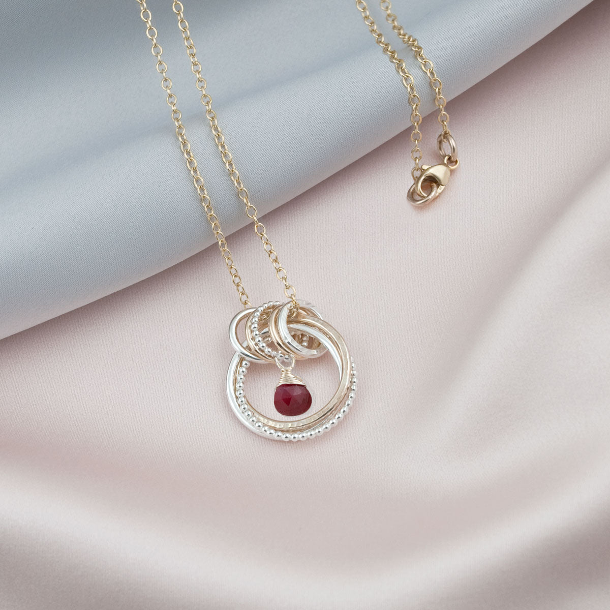 35th Birthday Birthstone Necklace – Silver and Gold