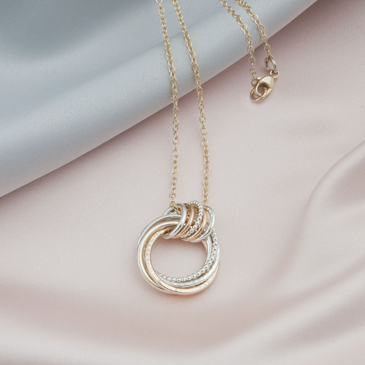 55th Birthday Necklace – Silver and Gold