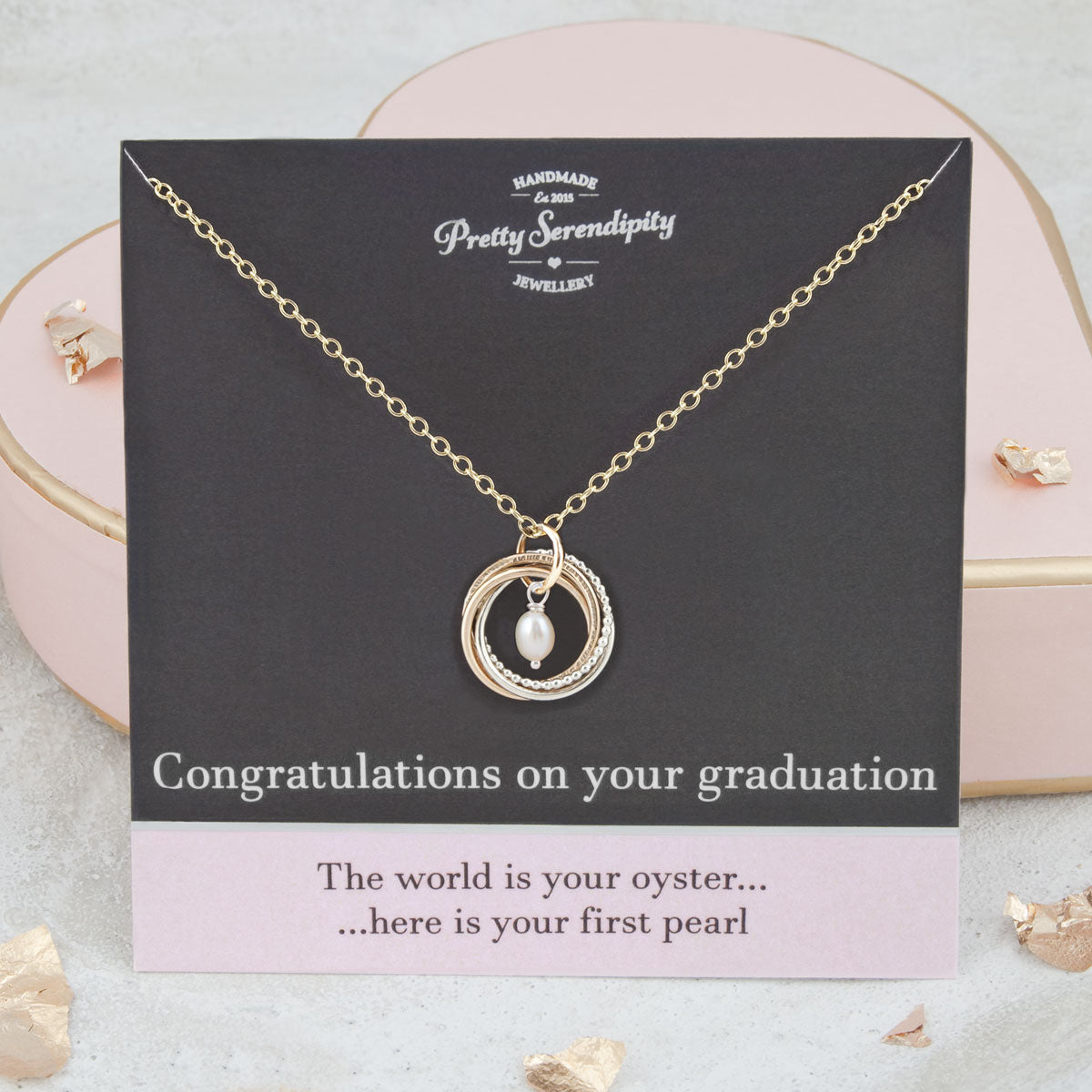 Graduation Knot Pearl Necklace