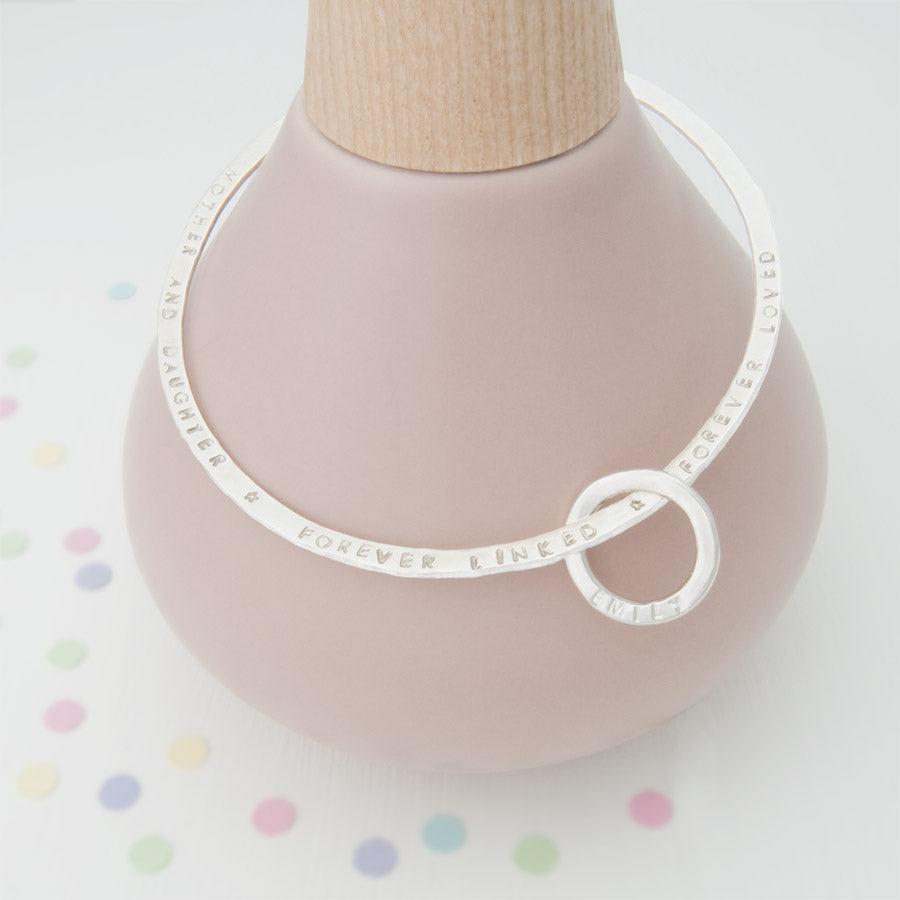 Mother and Daughter 'Forever Linked, Forever Loved' Bangle
