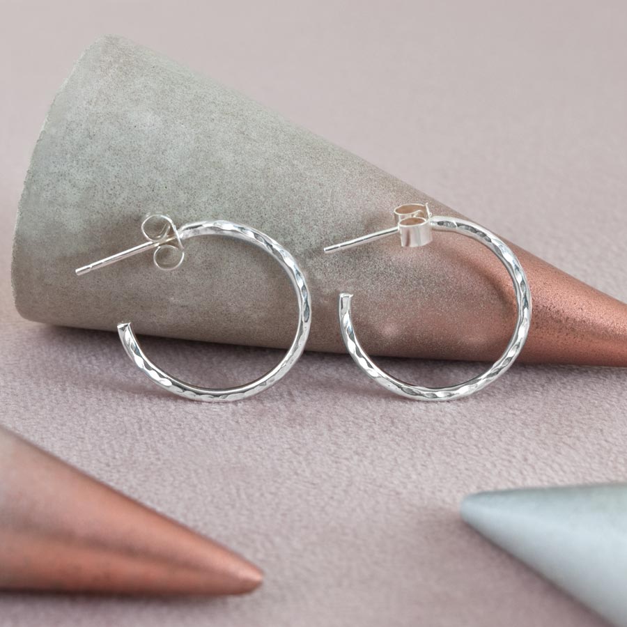 Hammered Hoop Earrings