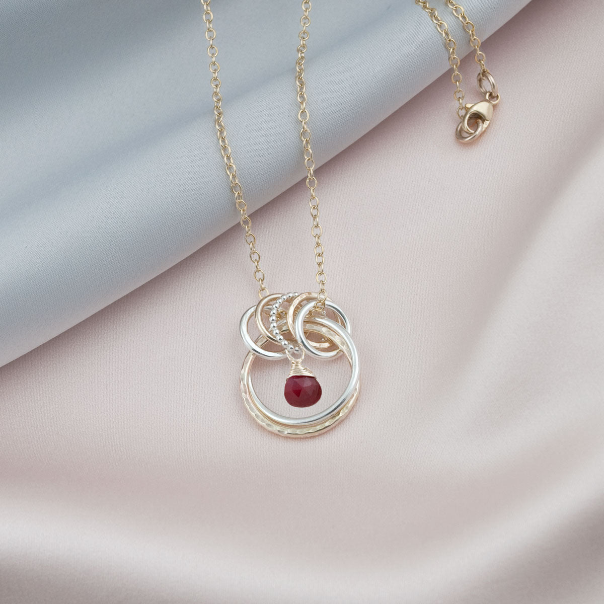 25th Birthday Birthstone Necklace – Silver and Gold