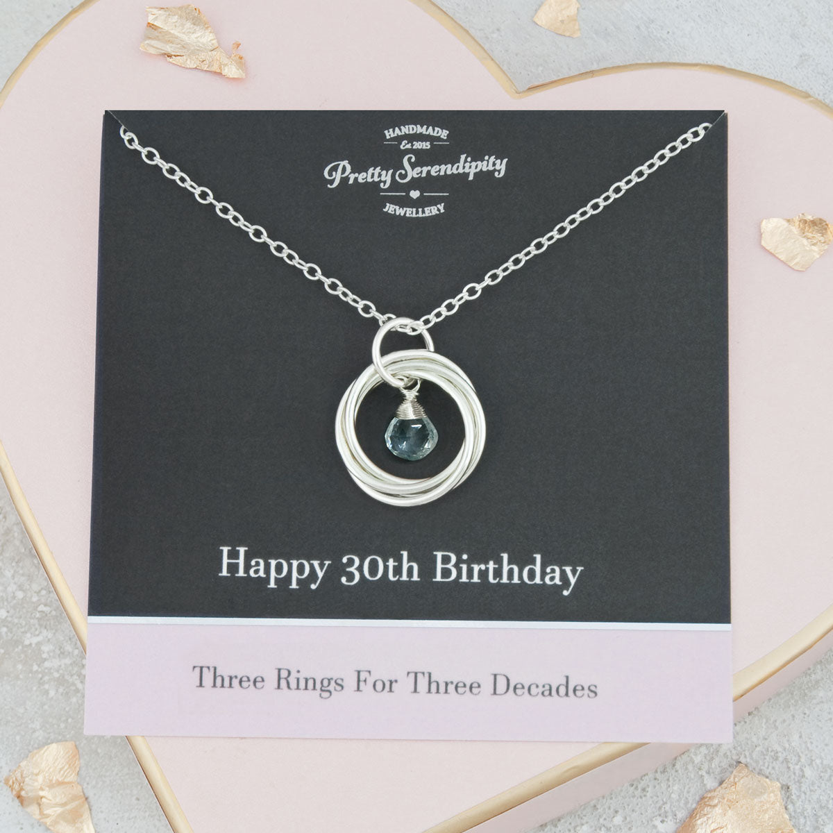 3 rings for 3 decades necklace hotsell