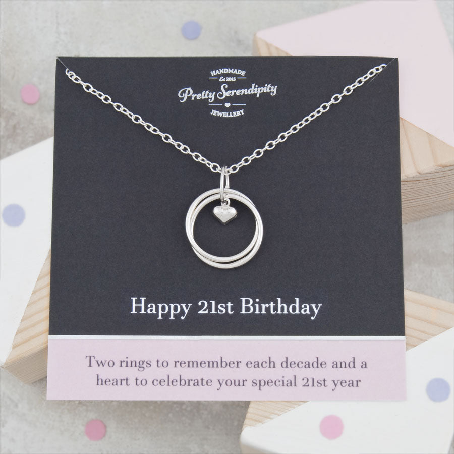21st Birthday Necklace – Sterling Silver