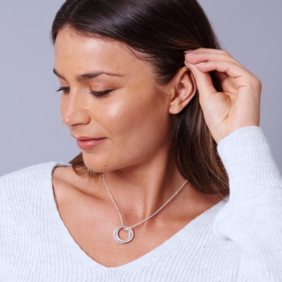 Personalised Two Ring Russian Necklace