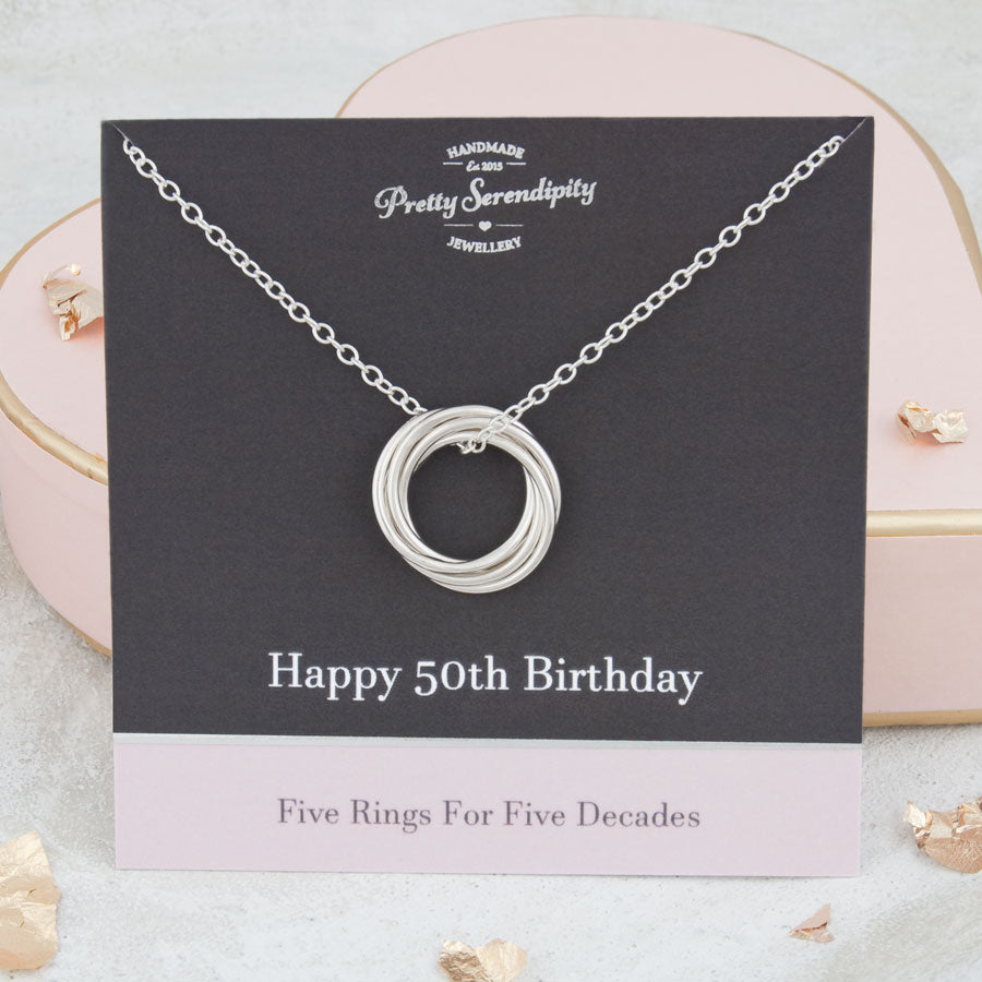 50th shop birthday jewellery
