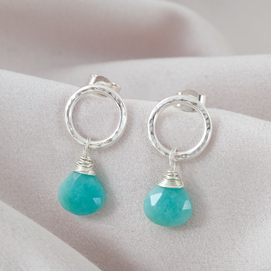 Birthstone Earrings – Sterling Silver